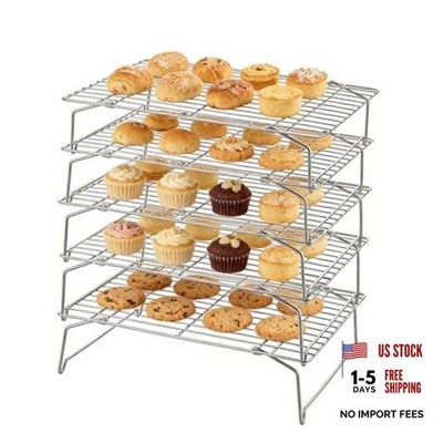 -Tier 1'' x 10'' Cooling Rack, Stainless Steel Baking Rack for Cookies, 5