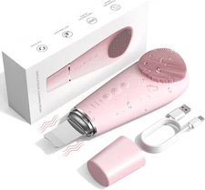 2-in-1 Facial Cleansing Brush & Massager | Waterproof Rechargeable Exfoliator