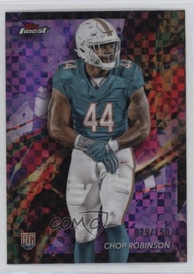 2024 Finest Common Purple Checkerboard Refractor Chop Robinson Rookie RC 6o3