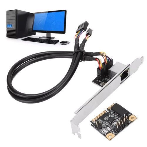 RTL8111H Mini PCI E Gigabit Ethernet Card 10Mbps 100Mbps 1000Mbps Free Drive New - Picture 7 of 14