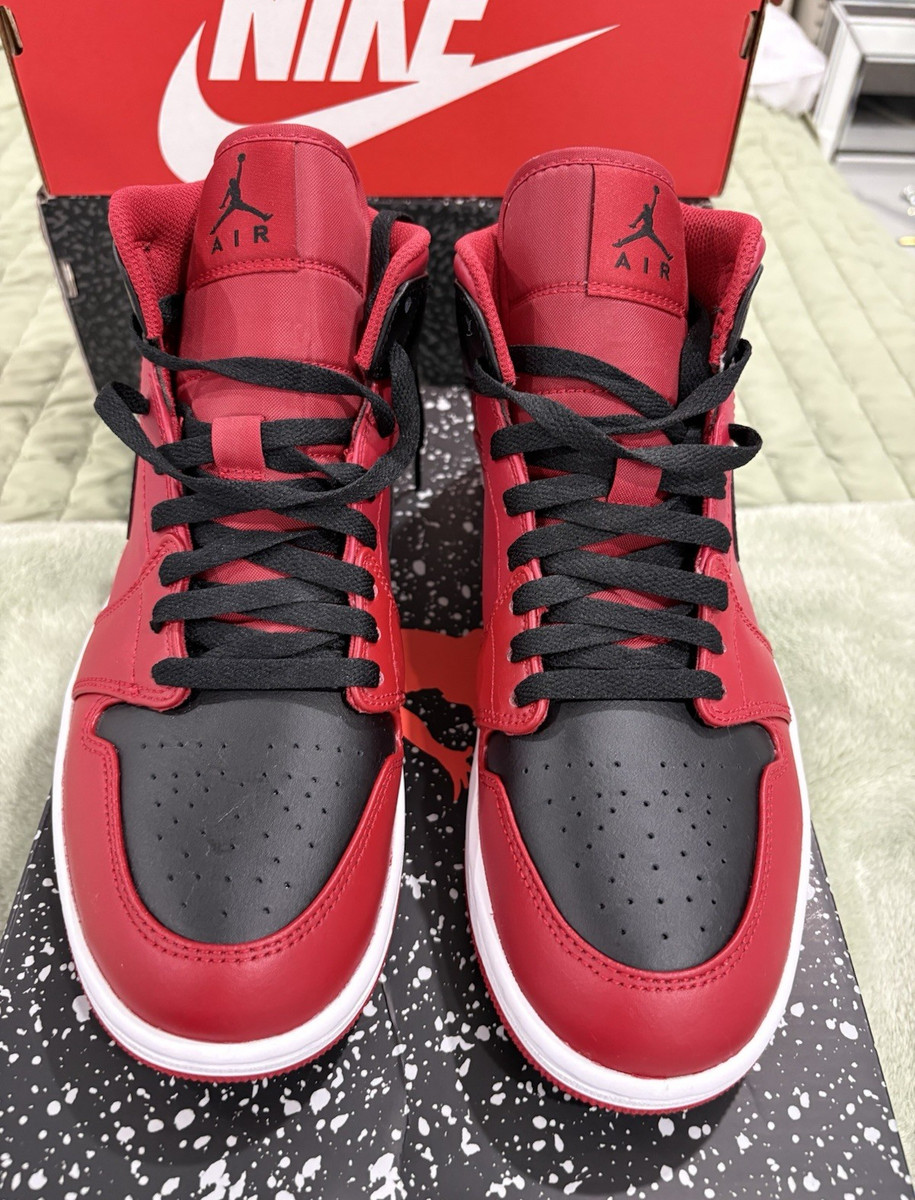 Jordan Air Jordan 1 Mid Alternate Bred Black/Fire Red/White Men's
