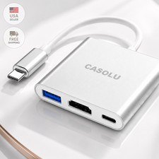 USB-C to HDMI Adapter 3in1 4K HDMI USB 3.0 USB-C PD 60W Type C Hub