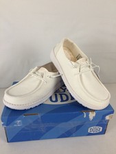 Open Box Hey Dude Wendy Youth Stardust Kid's Casual Shoes, White, K4