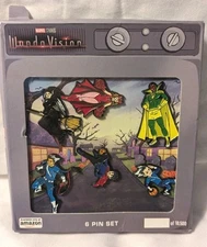 Marvel WandaVision Wanda Maximoff Scarlet Witch 6 Metal Enamel Pin Set New!