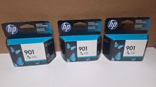 'Lot of 3' GENUINE HP 901 Color Ink CMY Cartridge CC656AN EXP 12/2027