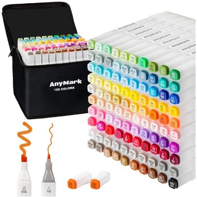 Alkohol Marker 100 Farben Twin Tip Set  Mischen Skizzieren Malen