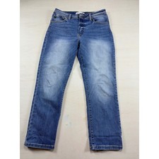 KanCan for Maurices Blue Medium Wash capri Size 29 Distressed Hem