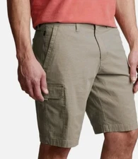Copper & Oak Men’s Cargo Shorts Flex Waist Stretch Cotton Casual Tan Size 34