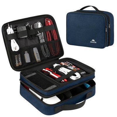 MATEIN Electronics Organizer Travel Case, Water Resistant Medium, Navy Blue