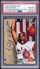 1996 SCORE BOARD AUTOGRAPHED BASKETBALL SILVER KOBE BRYANT 215/325 PSA 8 AUTO 10