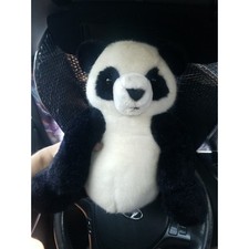 Vintage 1985 Applause Plush Panda Bear Stuffed Animal Plush Toy Black and White