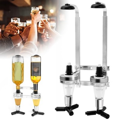 Flaschenhalter Wand Getränkespender Doppelkopf Dispenser Schnapsspender Dosierer