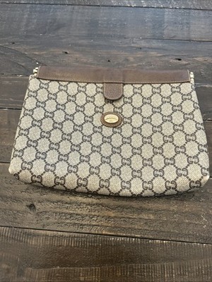 Vintage Gucci Clutch Bag Purse GG supreme Authentic