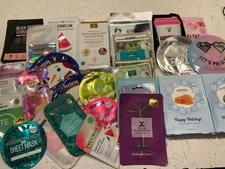 Lot of 30 Face Sheet Masks – Mixed Brands Skincare Self Care Pack Korean Freeman