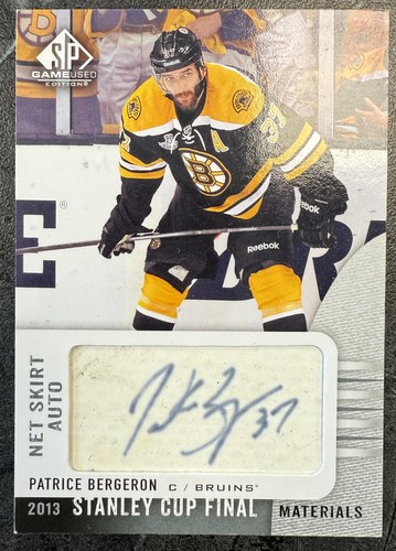 Patrice Bergeron #SCNSA-PB 2013 SP Boston Bruins Net Skirt Auto