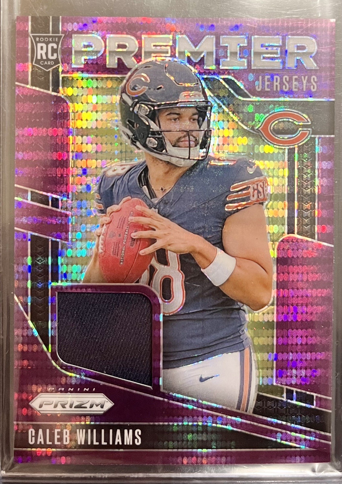 2024 Panini Prizm - Premier Jerseys Caleb Williams #PJ-CWS Purple Pulsar Prizm