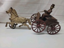 Antique Harris Horse Drawn Cast Iron Doctors Cart Carriage