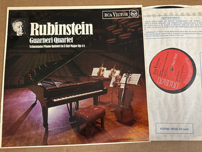 SB 6760 Schumann Piano Quintet E Flat Artur Rubenstein  Guarneri Quartet