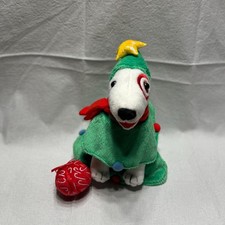 Target Bullseye Christmas Tree w/ Present White Dog Plush 2015 Edition 1