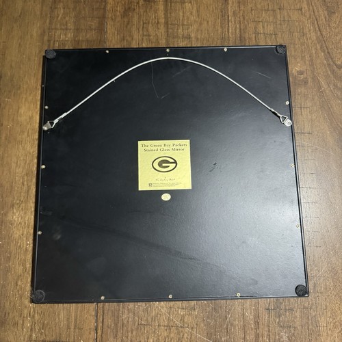 RARO specchio Danbury Mint Green Bay Packers vetro colorato 14,75” quadrato NFL USATO IN OTTIME CONDIZIONI - Foto 7 di 8