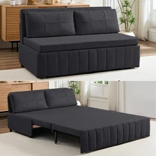 Queen Pull Out Sofa Bed, Convertible Sleeper Sofa, Leathaire Loveseat Couch Bed