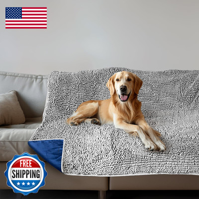 Muddy Mat Dog Blanket - Chenille Water Absorption Blanket For Bed Couch Cover