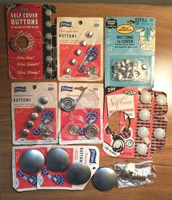 Large Lot Prym Prims Risdon Maxant Miracle Self Cover Buttons Small-Large Sizes