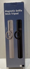 Magnetic Selfie Stick Tripod with Aluminum Strong Magnetic Holder White