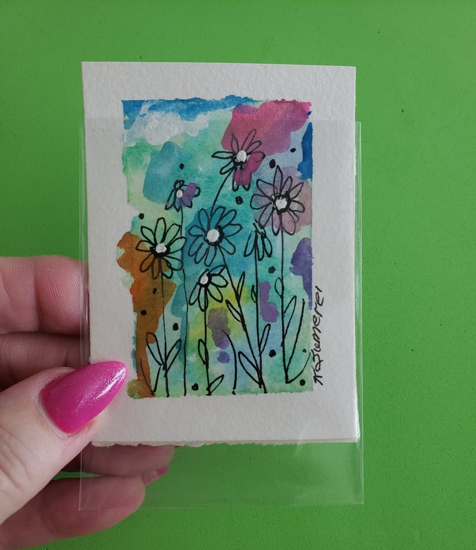 ACEO Original Watercolor Floral