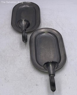 Colonial Casting Co. Pewter Home Decorative Wall Sconces Lot Of 2
