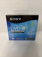 Sony Handycam Dvd-R 3 Pack 60min 2.8GB Double Sided Double Faced Discs SEALED
