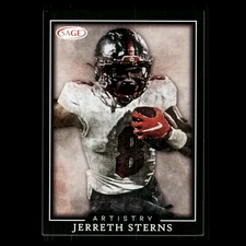 Jerreth Sterns #63 2022 SAGE Artistry Black Western Kentucky Hilltoppers Card