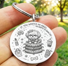 Dog Puppy Pet Animal Kitty Hot Funny Stainless Keychain Art Joke Family Sweet
