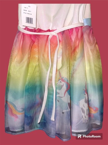 Sweet Heart Rose Dress Girls size 6 White/Multi Formal Sparkly Party Unicorn - Picture 6 of 9