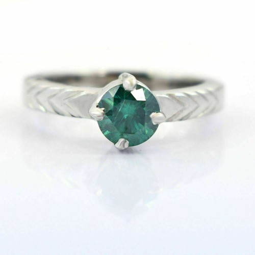 Elegant 2.20 Ct Blue Diamond Solitaire Ring Excellent Cut & Luster ...