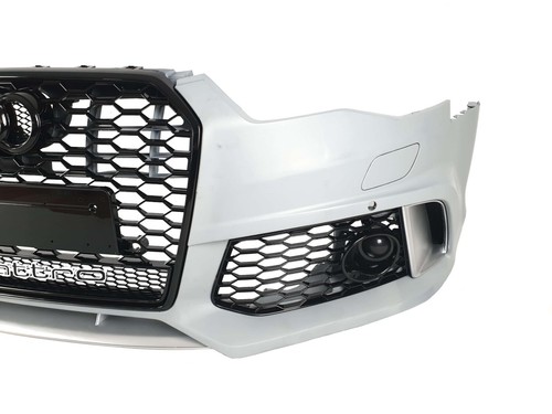 Parachoques delantero con parrilla RS6 negro para Audi A6 C7 2016-2018 FL - Imagen 3 de 8