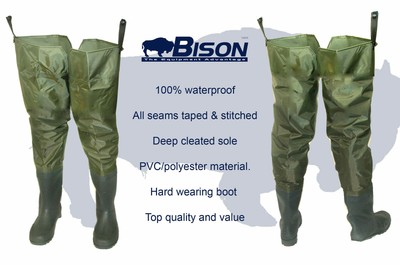 BISON PVC / NYLON THIGH HIP WADERS 