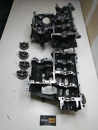 2006-2016 08 - 16 YAMAHA YZF R6 OEM CRANK CASE SET ENGINE CASES BLOCK W/ PISTONS - Picture 12 of 16