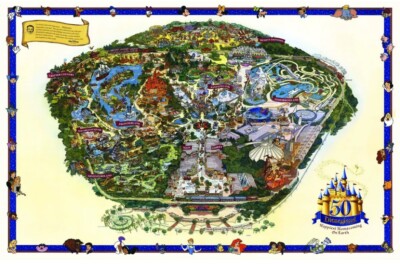 Disneyland Park 50th Anniversary Map Print Poster 11 x 17 | eBay