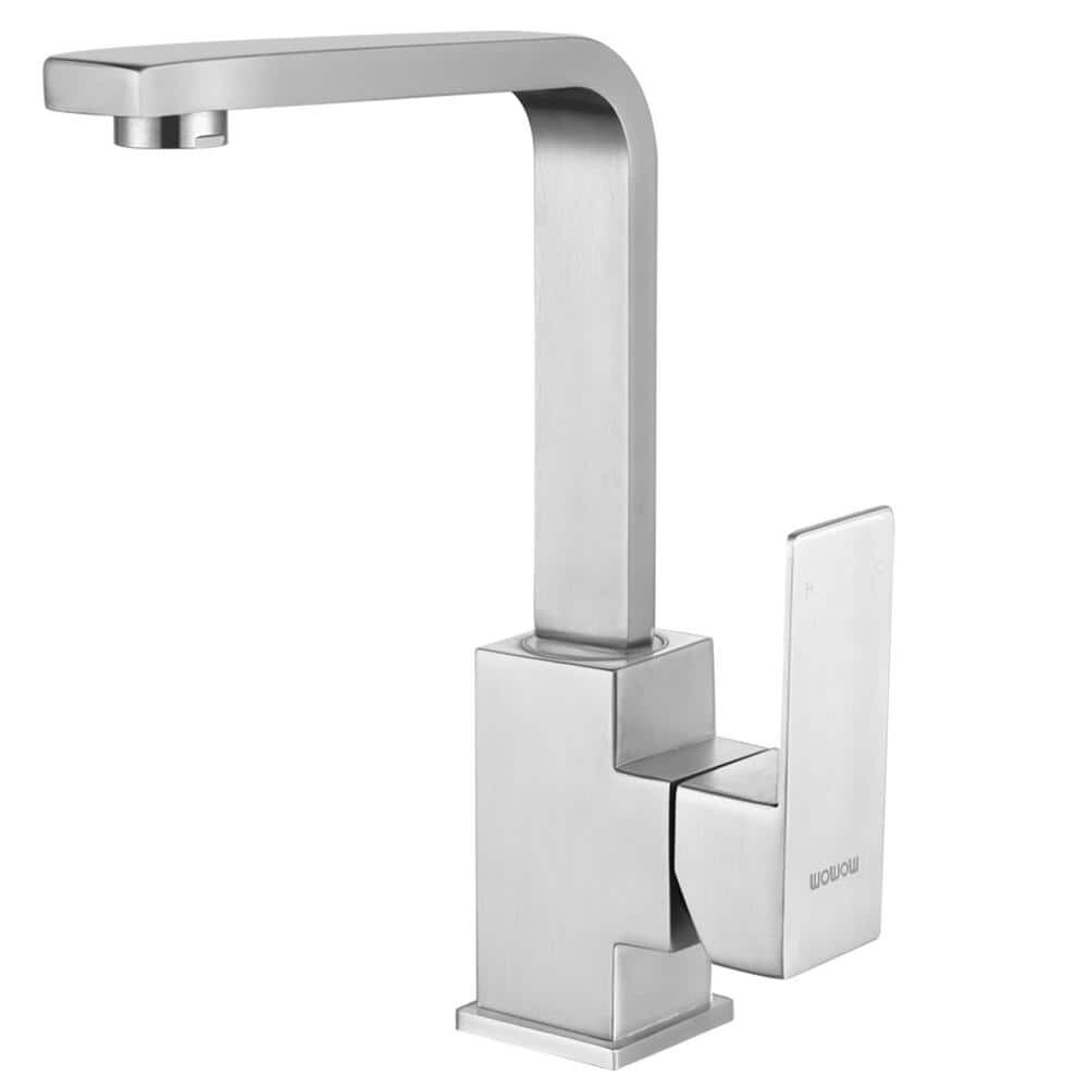 Single Handle Deck Mount Stainless Steel Bar Faucet with Hot
