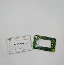 Opticard Personal Pocket Illuminated Magnifier Waterfall WORKS Purse Wallet Size