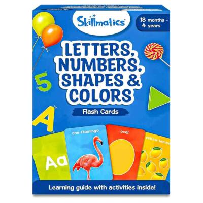 Skillmatics Dicke Lernkarten: Buchstaben Zahlen Formen und Farben Kleinkinder Spiel