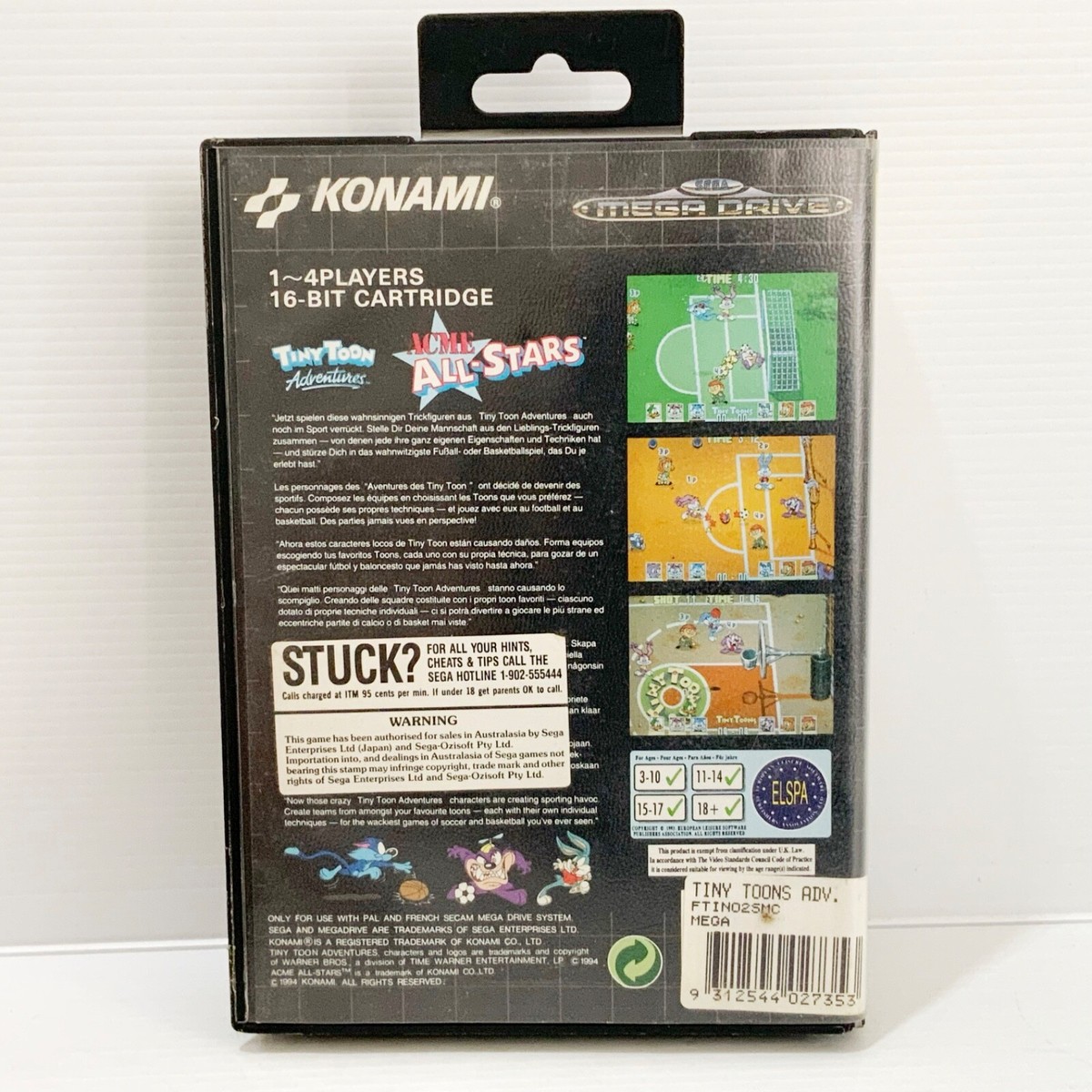 Boîte Seule Megadrive - Jeu Tiny Toon Adventures Acme All Stars - Bon état