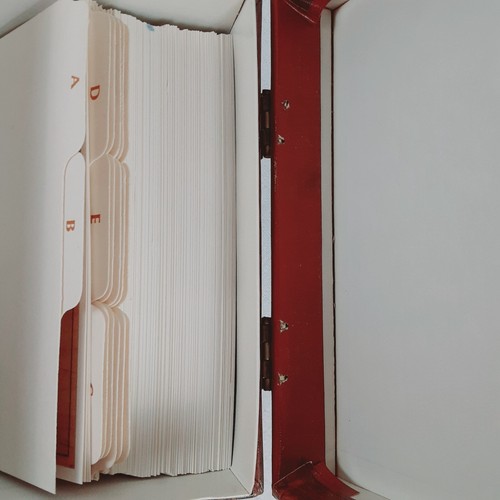 Aktuelle Adressbox mit Karten Vintage unbenutzt Blumenmuster inkl. Karteikarten - Bild 20 von 21