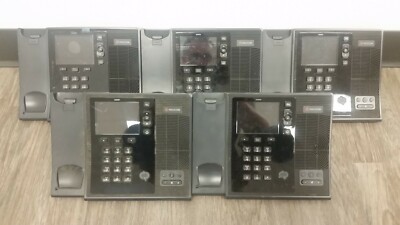 Lot of FIVE (5) USED Polycom CX600 2200-15987-025 office display phones ^^^