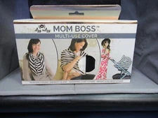 Itzy Ritzy Mom Boss 4in1 Nursing Cover - Black/White Stripe Car Seat Cover Used