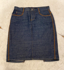 Rare Vintage Guess 100 Cotton Denim Midi Skirt   Size 27