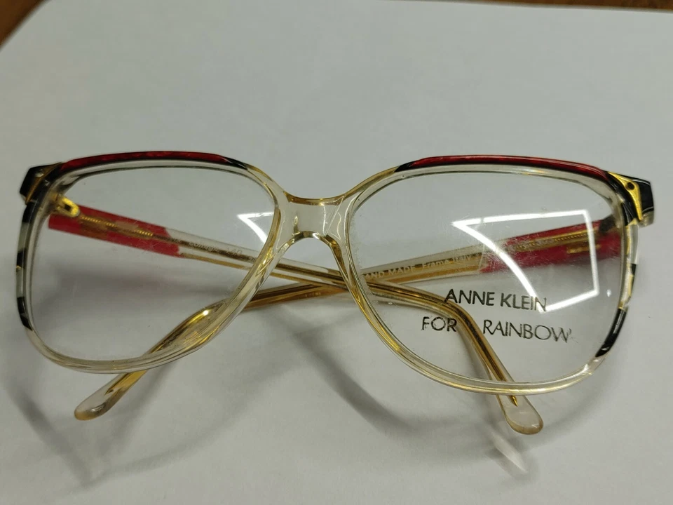 Anne Klein Para Arco Iris Rosa Negro Blanco Collage C.303 54-14-140 Italia Hecho a Mano Foto 2 de 4