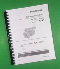 Owners Manual for Panasonic HC-X1 Video Camera 235 Pages W/Clear Covers