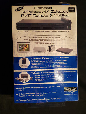 PS2 Compact Wireless AV Selector, DVD Remote&Multitap